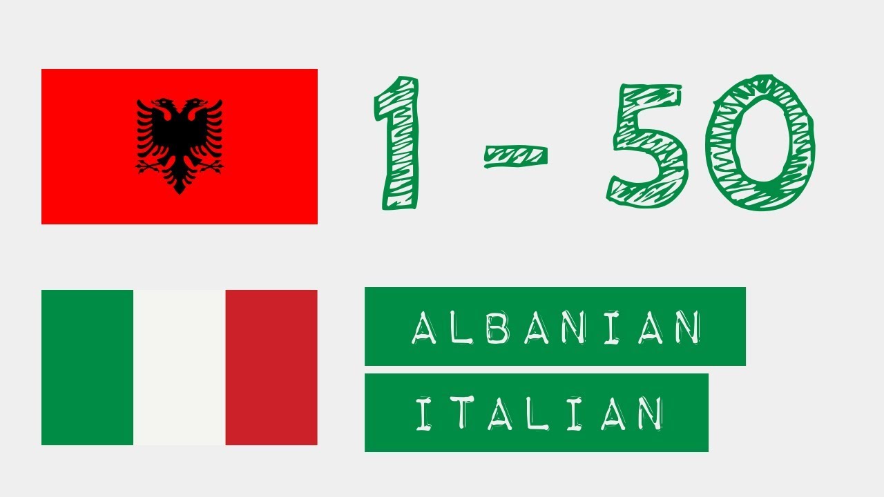 Numeri da 1 a 50  - albanese - italiano
