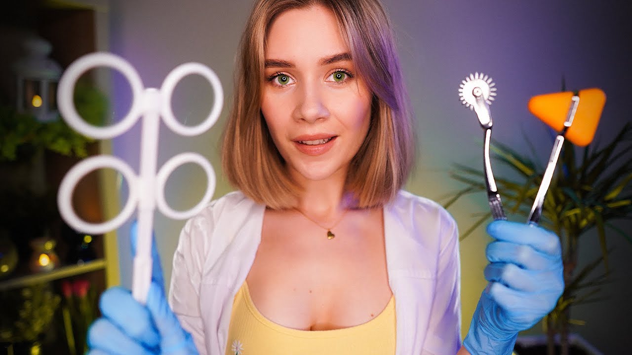 ❗️ АСМР ВРАЧ НЕВРОЛОГ 🤯 Медосмотр, Проверка черепных нервов, рефлексов asmr cranial nerve doctor