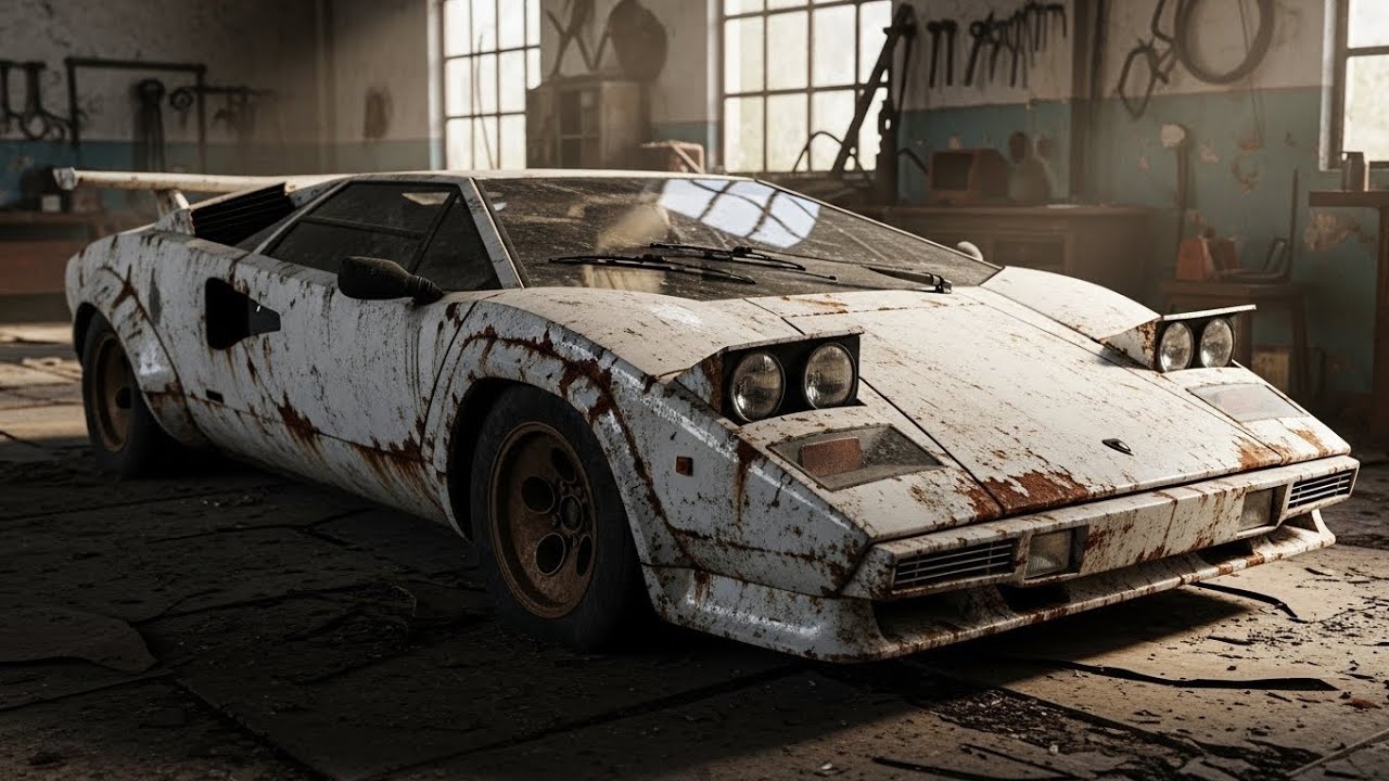 ASMR Car Restoration of Abandoned Lamborghini Countach LP400 1976 | Full Rebuild No Talking #car 