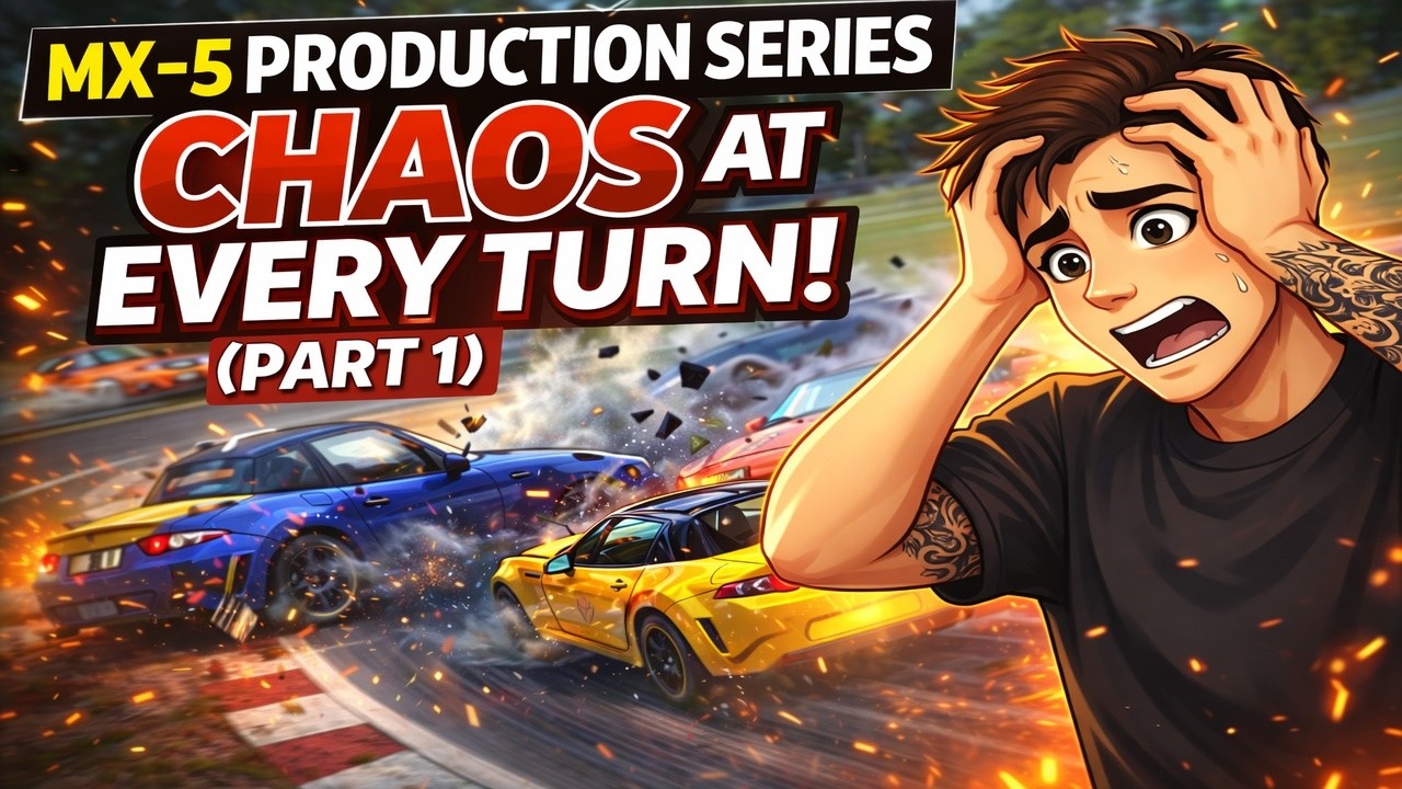 Production Car Series Chaos in the MX-5 (Part 1) | Spins, Crashes & Somehow Survived | iRacing