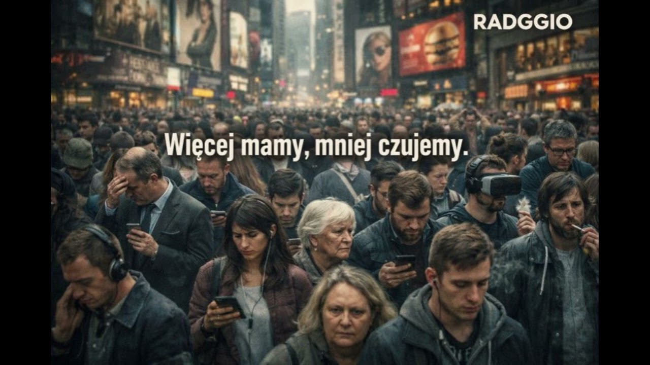''Więcej mamy,mniej czujemy''-Refleksyjna ballada o współczesnym życiu wielu ludzi.