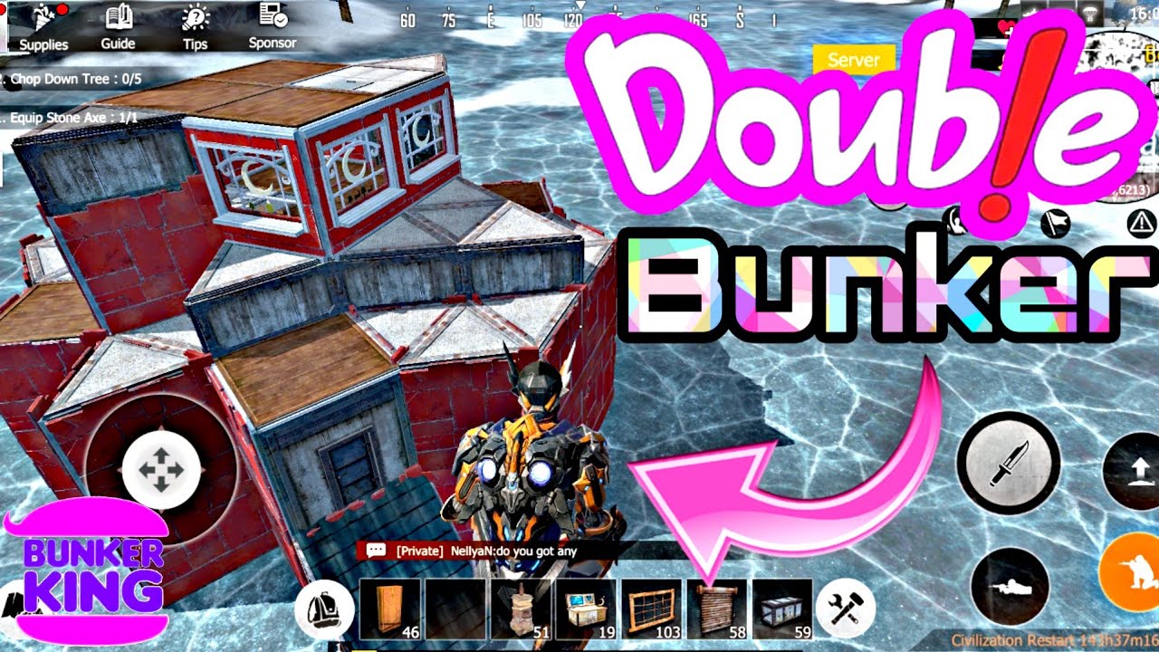 DOUBLE Bunker Base Design!! • Last Day Rules Survival • Last Island Of Survival