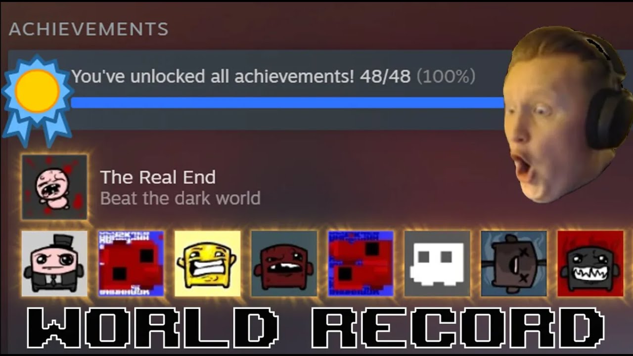 Super Meat Boy All Achievements in 1:51:08 [FORMER WORLD RECORD]