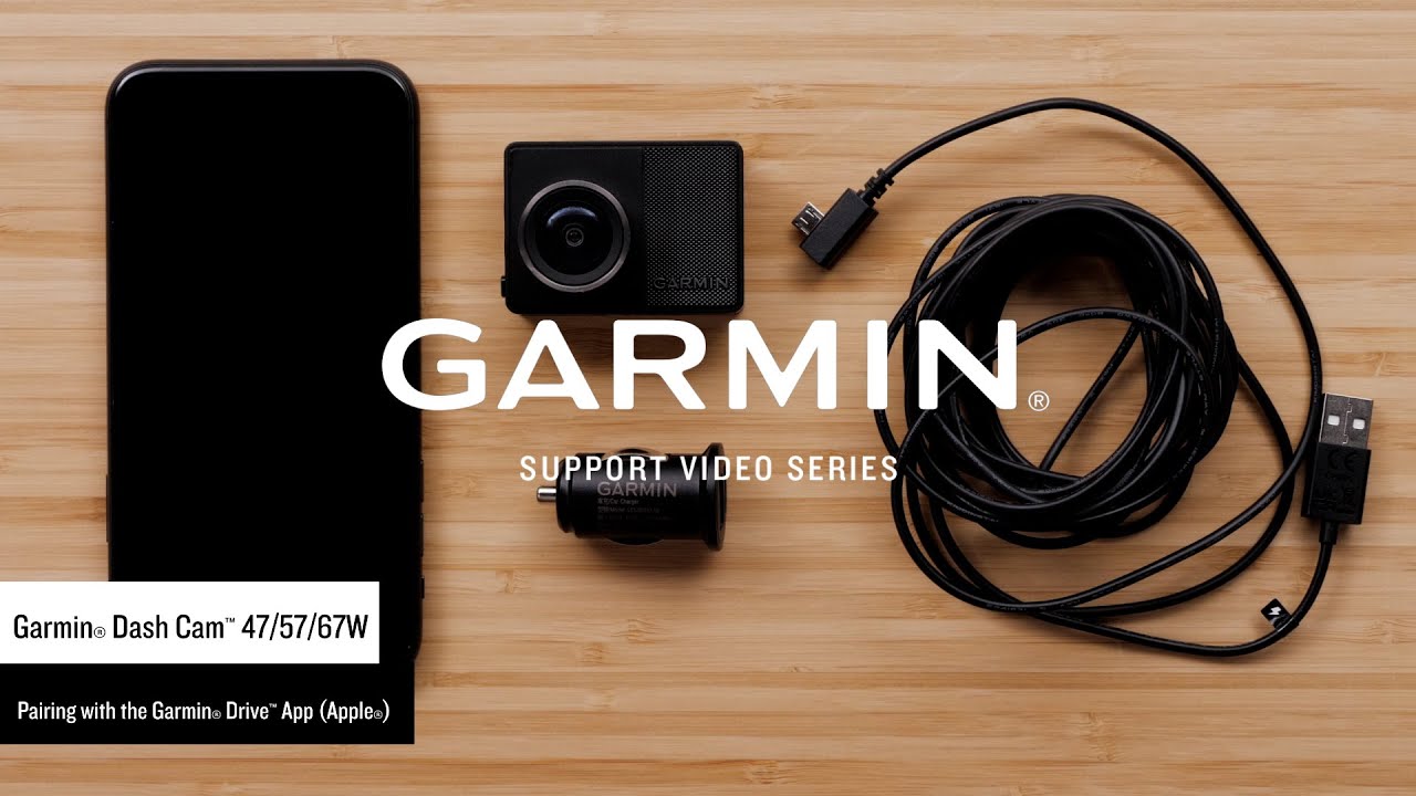 Поддержка Garmin | Garmin Dash Cam™ 47/57/67W | Сопряжение с приложением Garmin Drive™ (Apple®)
