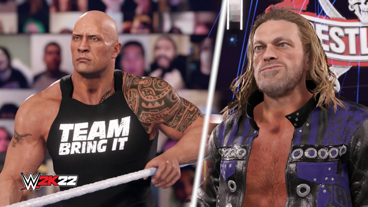 The Rock Vs Edge (2 OUT OF 3 FALLS) - WWE 2K22