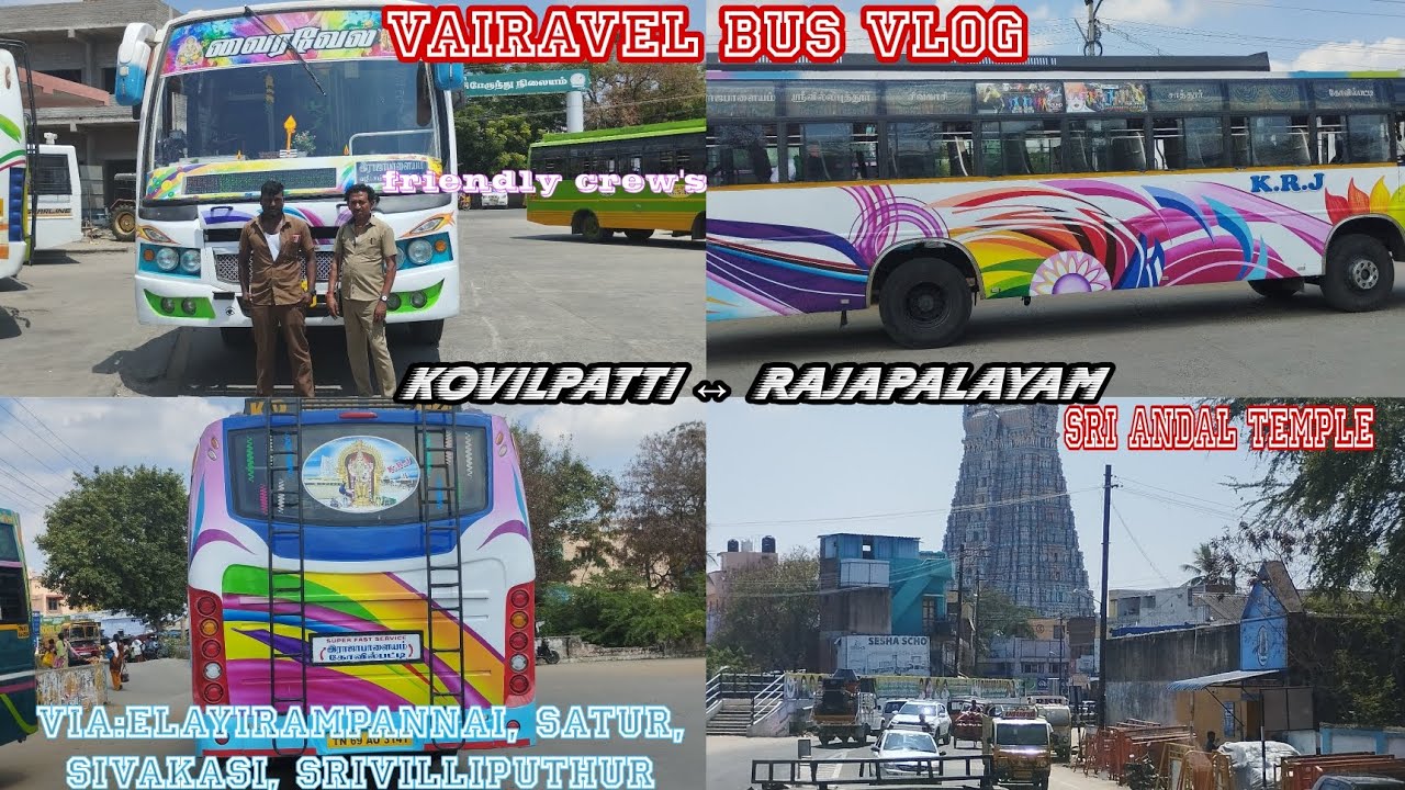 🚍Vairavel Bus Vlog|Kovilpatti ↔ Rajapalayam|@vlogzwithgowtham