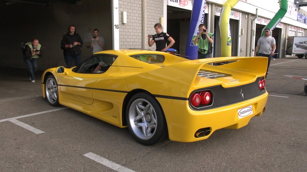 Yellow Ferrari F50 Sound!