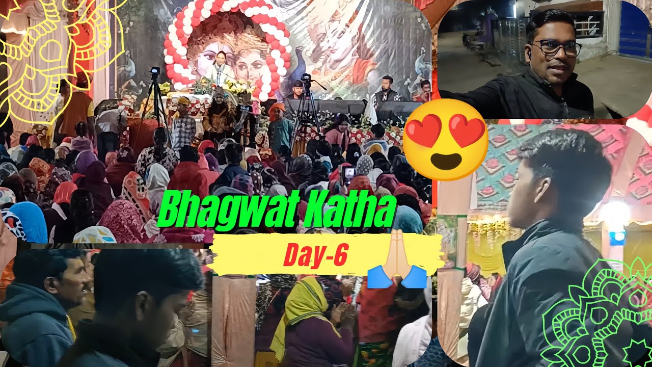 Aaj Hame Kya Mila Chhappan Bhog Mein 😃🙏🏻 || Bhagwat Katha Day 6 || Indian Lifestyle Vlog