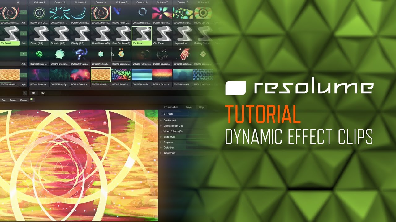 Resolume Arena & Avenue (Tutorial): Dynamic Effect Clips