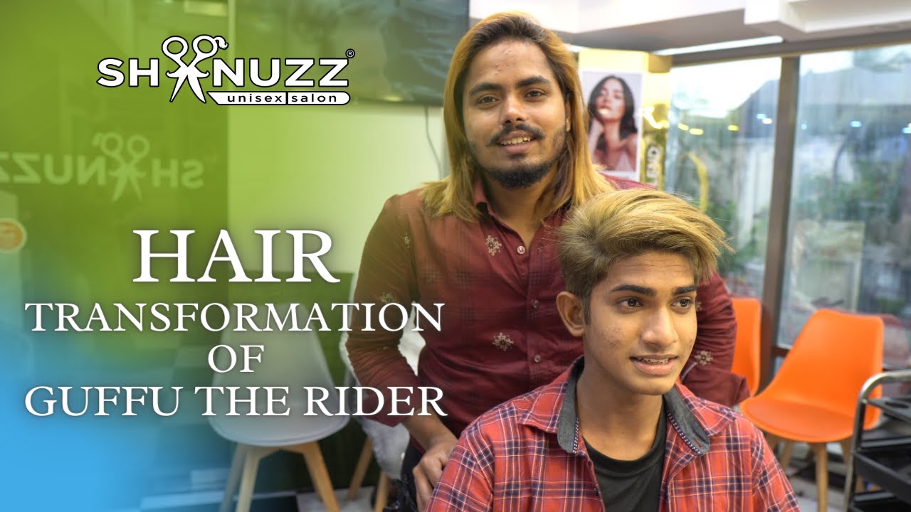 HAIR TRANSFORMATION OF @Guffu the rider vlogs  | Shanuzz Salon