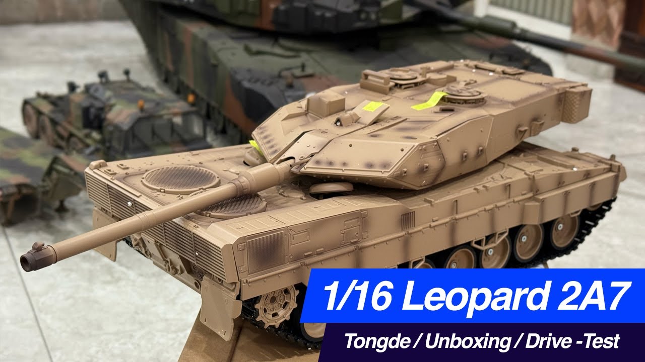 Tongde 1/16 Leopard 2A7 Unboxing + Drive Test