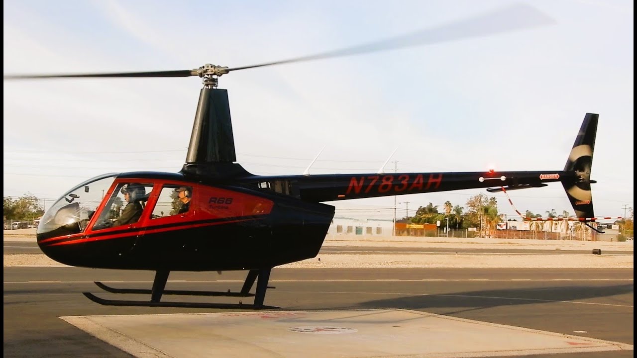 R66 Turbine Start-Up & Takeoff New Symmetrical Horizontal Stabilizer Empennage Helicopter N783AH