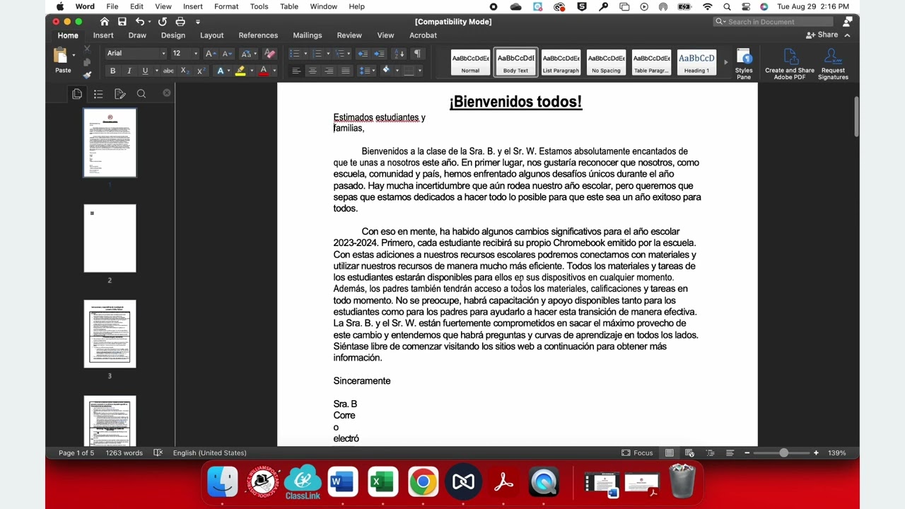 Translating a Document to Another Language in Word