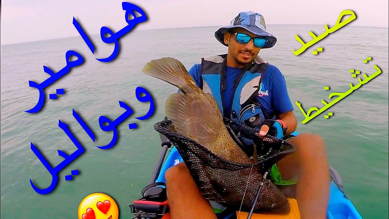 تشخيط هوامير وبواليل بالكاياك من صيد بدر النجدي kayak trolling grouper