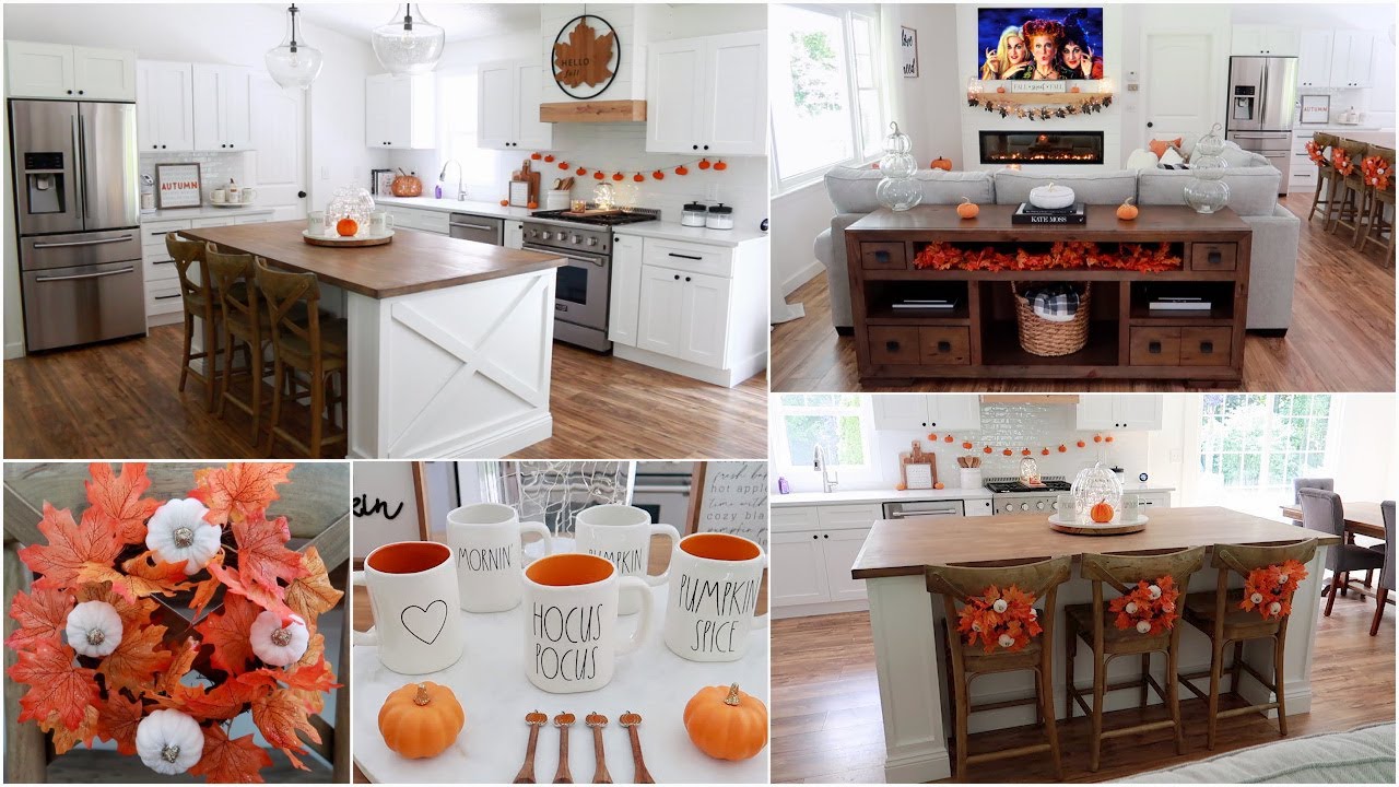 DECORATE WITH ME FOR FALL + FALL DECOR IDEAS & EASY FALL DIY WREATH | MY FALL DECOR 2021