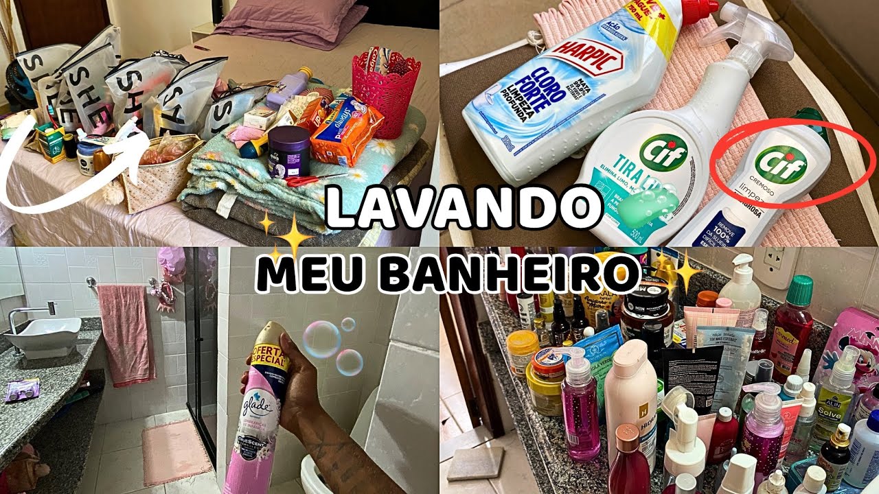 DEI FAXINA NO BANHEIRO+ organização 🧴🧽🫧.  #faxina #donadecasa #vlog 