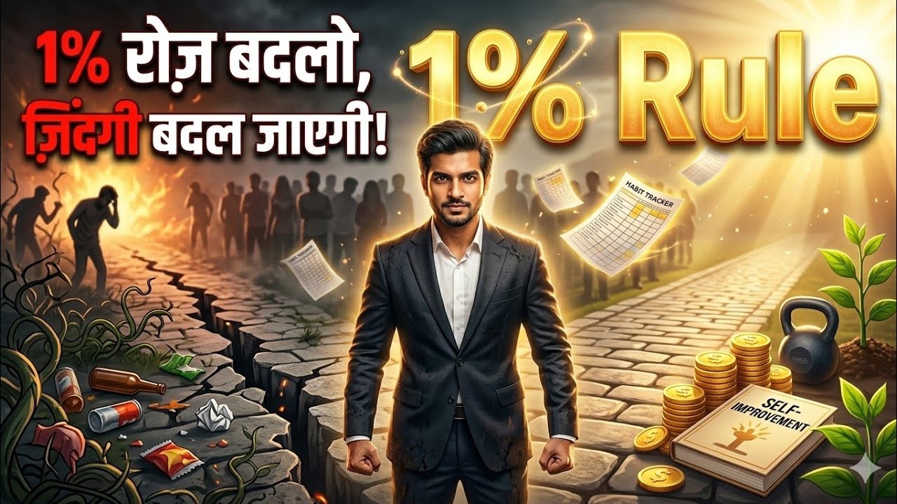 ज़िंदगी बदलनी है मोटिवेशन नहीं, ये 1% रूल अपनाओ | Atomic Habits Hindi