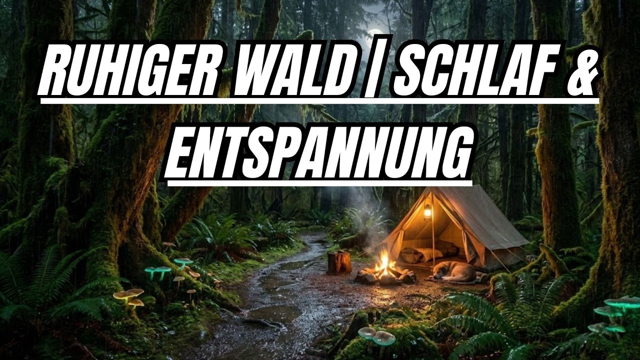 Entspannende Waldgeräusche mit Regen 🌲 | Natürliche Entspannung und tiefer Schlaf