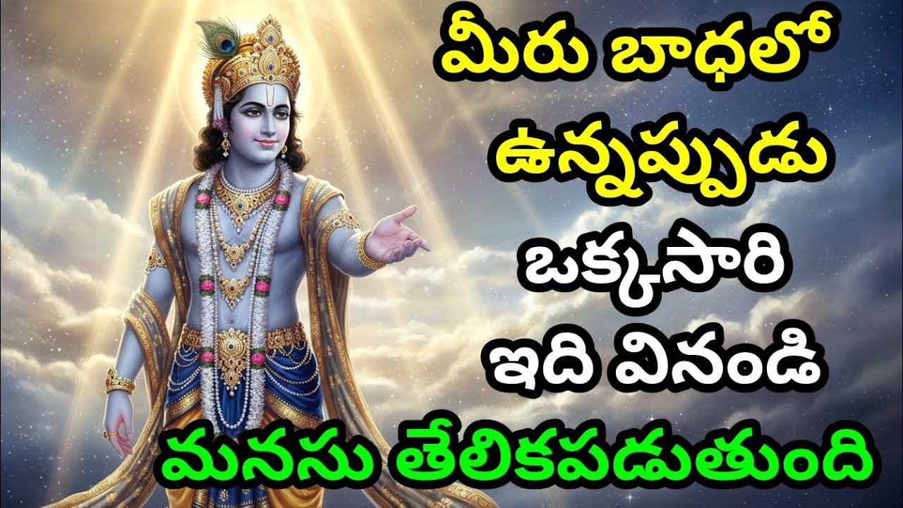 మీరు బాధలో ఉన్నప్పుడు, ఒక్కసారి ఇది వినండి, మనసు తేలికపడుతుంది Telugu Krishna Quotes | Bhagavad Gita