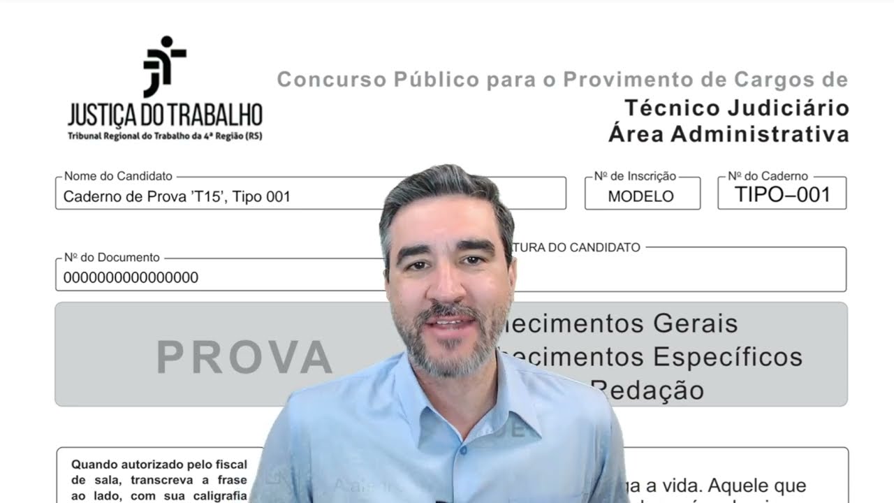 TRT4 - Correção da prova de Técnico Judiciário