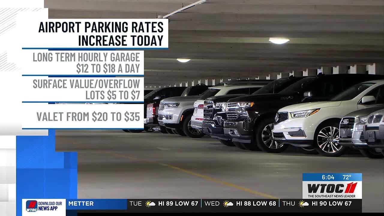 Parking rates set to increase Tuesday at Savannah/Hilton Head International Airport