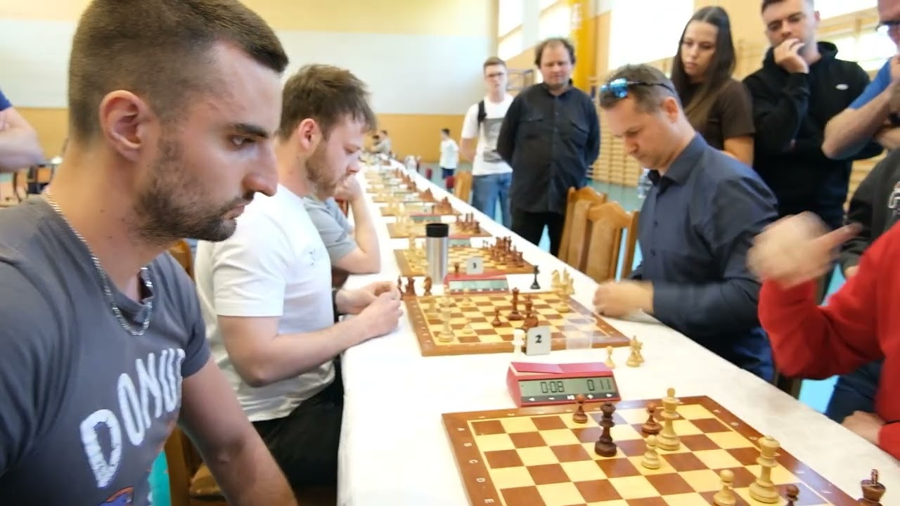 XXVII PITS Wapno, końcówka partii IM Łukasz Licznerski - I Hubert Ratajczak