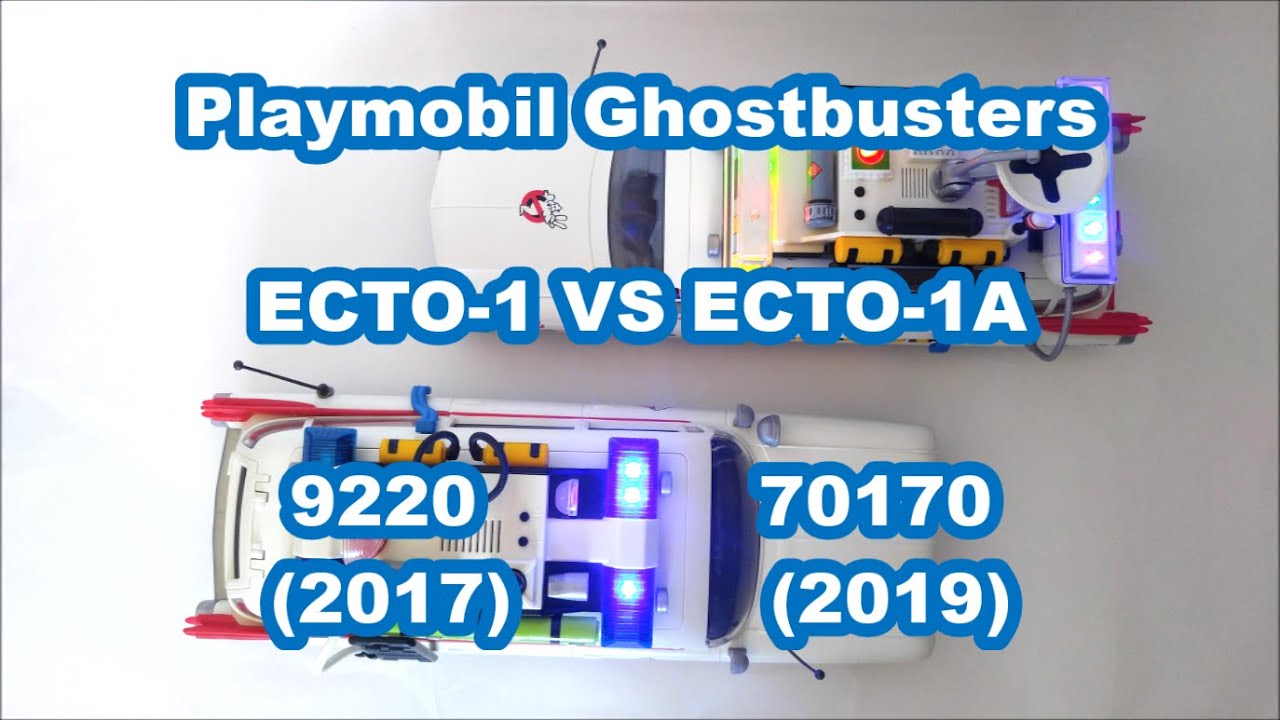 Playmobil GHOSTBUSTERS ECTO-1 VS ECTO-1A - SET 9220 (2017) VS SET 70170 (2019)