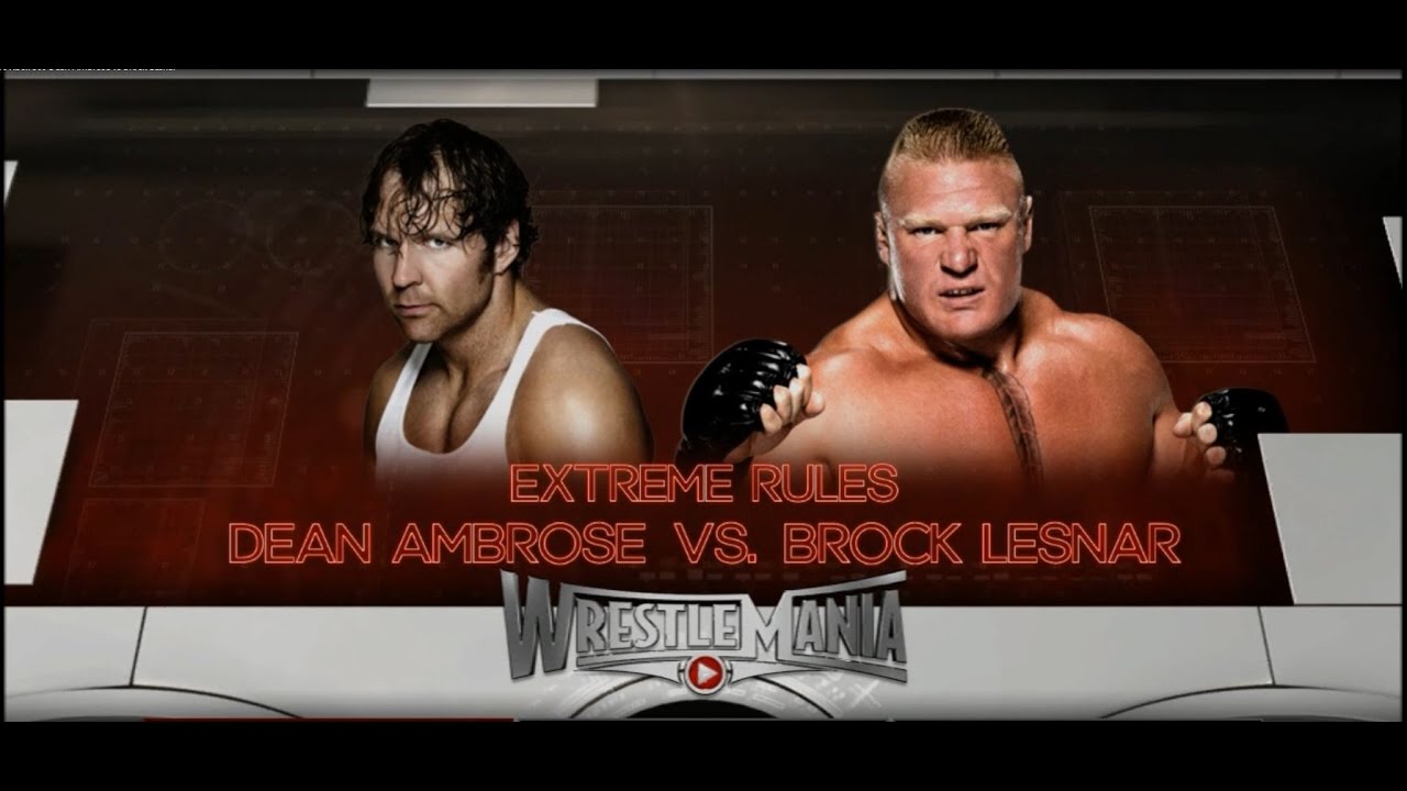 WWE 2K16 (Xbox 360) Dean Ambrose vs Brock Lesnar.