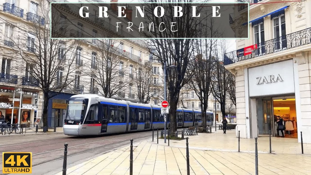 France 🇫🇷 : [4K] Walk | Grenoble | City in the Auvergne-Rhône-Alpes region of Southeastern France
