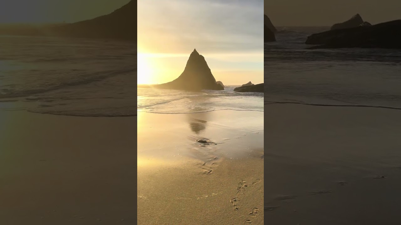 Watching the sunset in Martins Beach