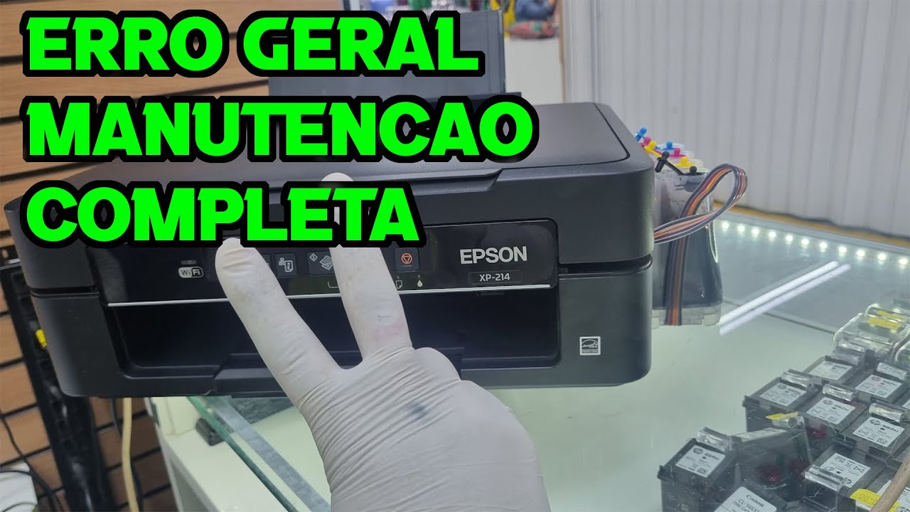 Epson XP 214 piscando todas as luzes - Erro geral resolvido