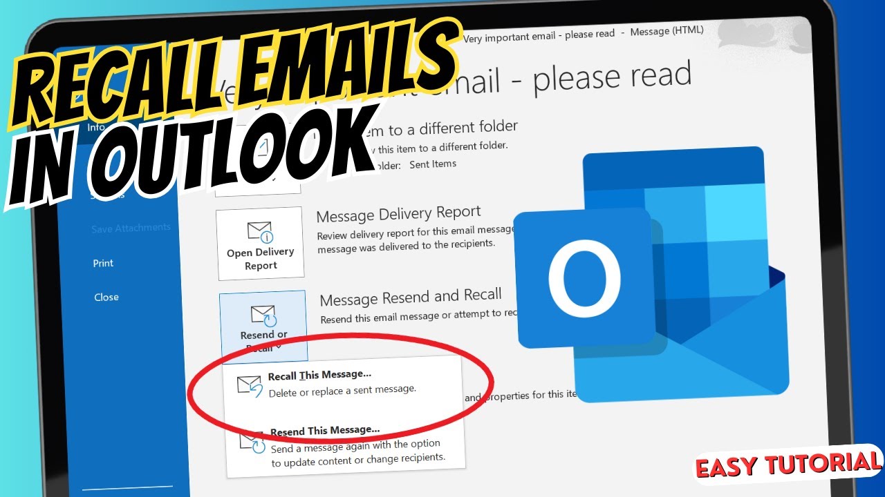 How to Recall Emails in Outlook!