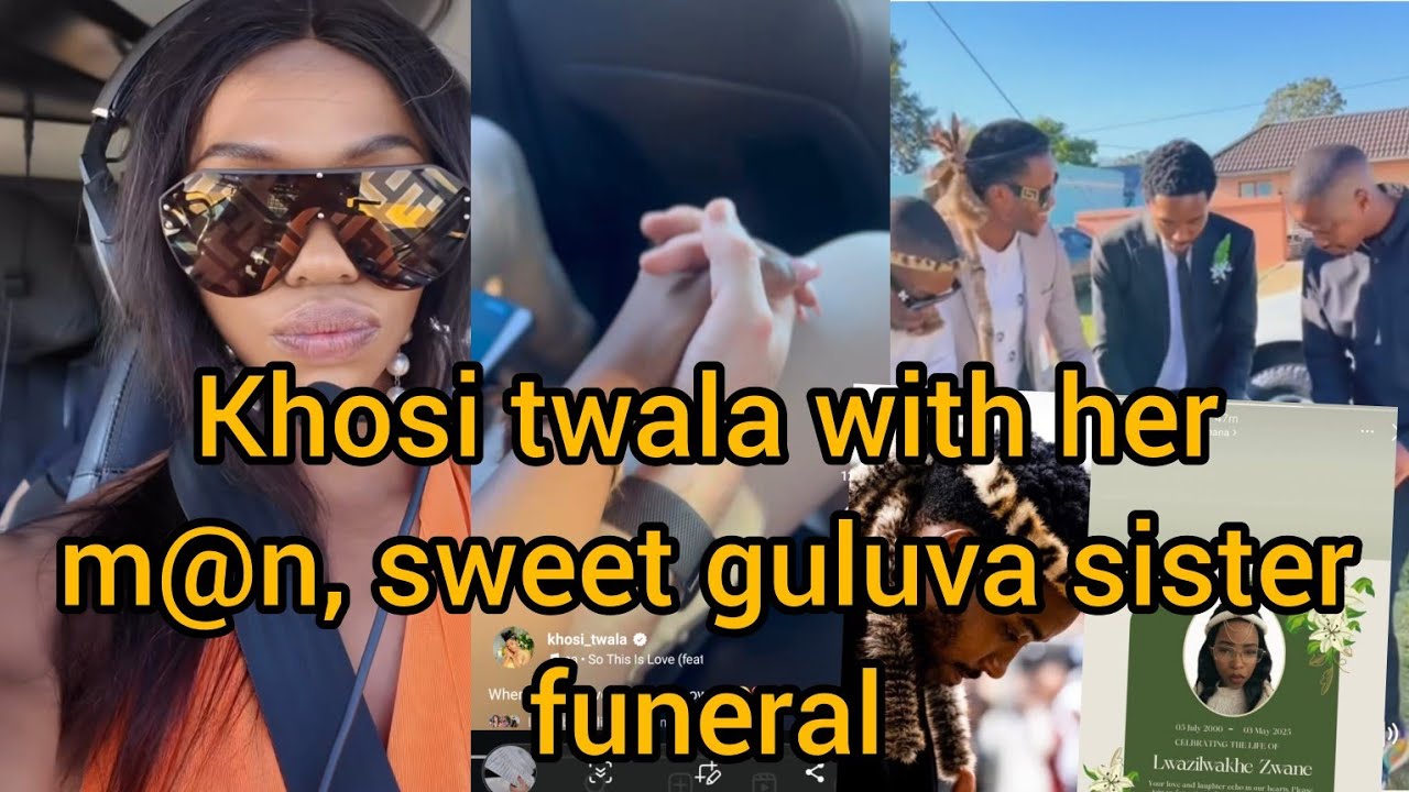 Sweet Guluva's sister funeral, khosi twala with her wh!te man #greenscreen #bbms5