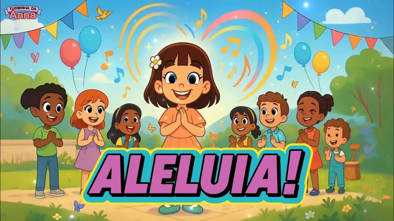 Aleluia! 🎉 Canção de Gratidão 🙌 Louvor Infantil Especial | 1.000 Inscritos 🎶✨