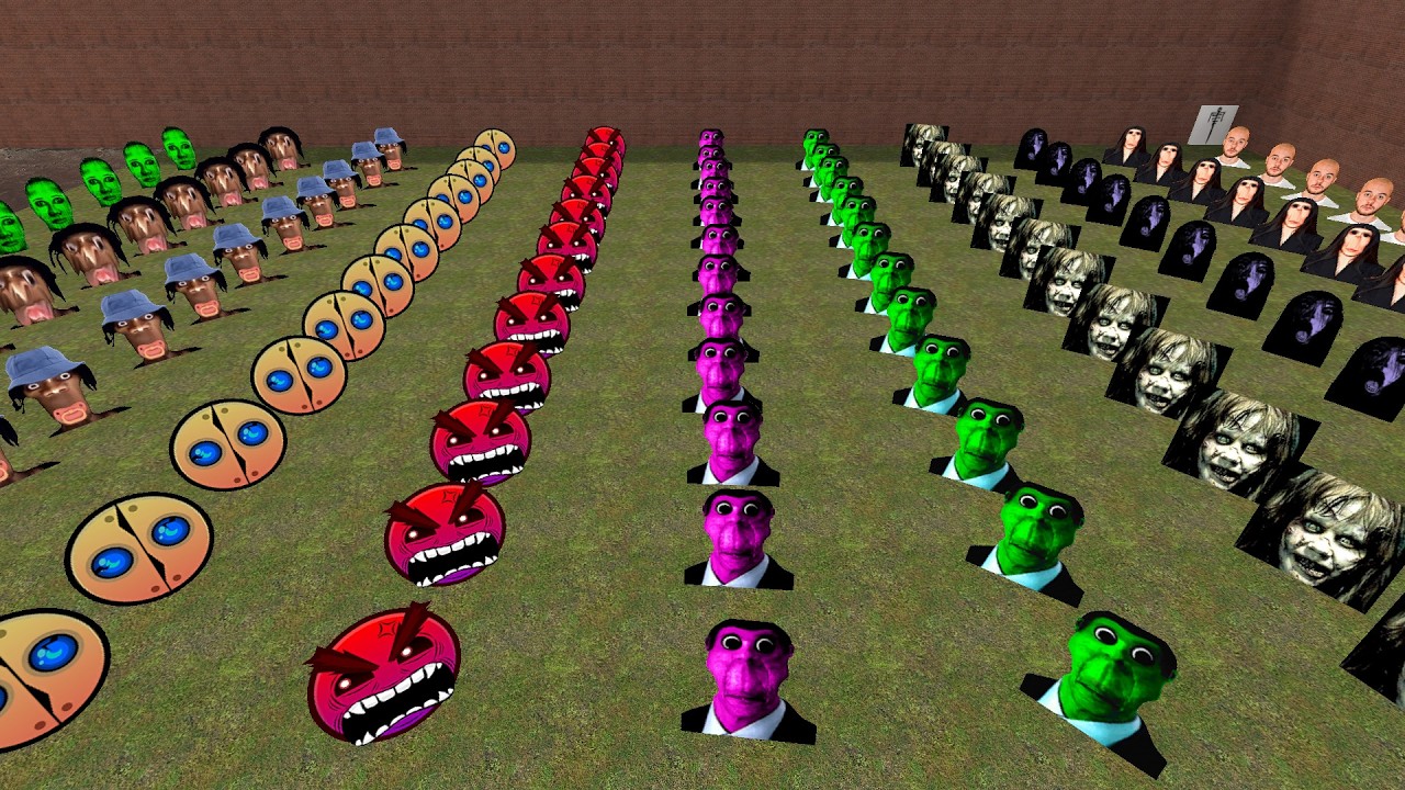 Nico's, Obunga, Ultimate Nextbots Pack, Juandale Pringle, Selene Family, Angry Munci in GMOD