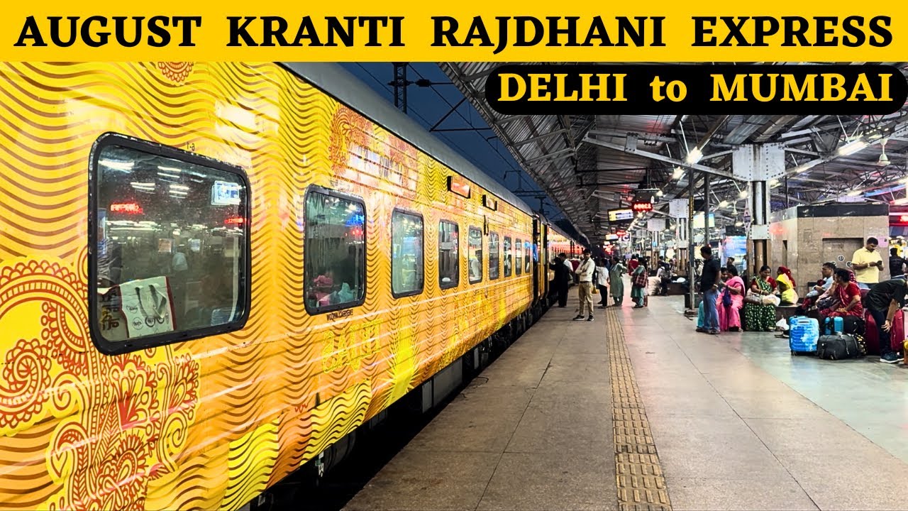 12954 August Kranti Rajdhani Express Full Journey in First AC | Delhi to Mumbai
