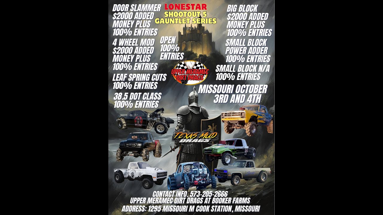 Cook Station, MO October 3 & 4, 2025 Texas Mud Drags