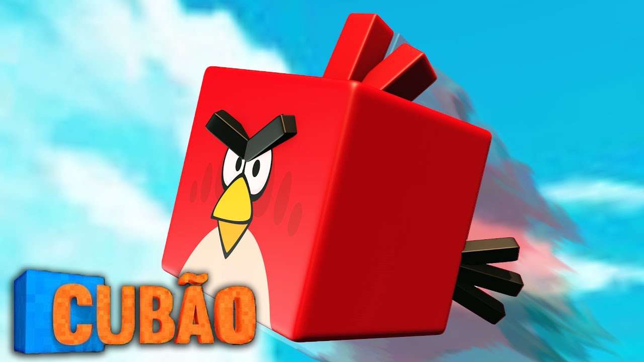 Minecraft : CUBÃO ANGRY BIRDS !! - Lucky Block PVP