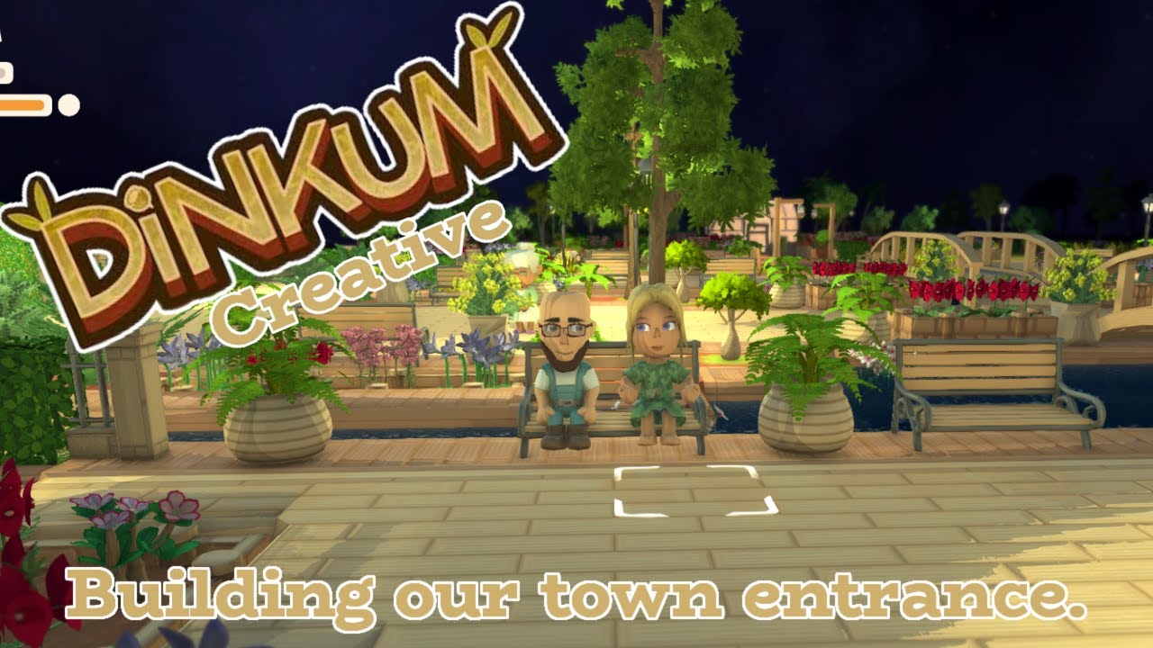 🌼 Dinkum Creative mode 🌼 Building our town entrance.