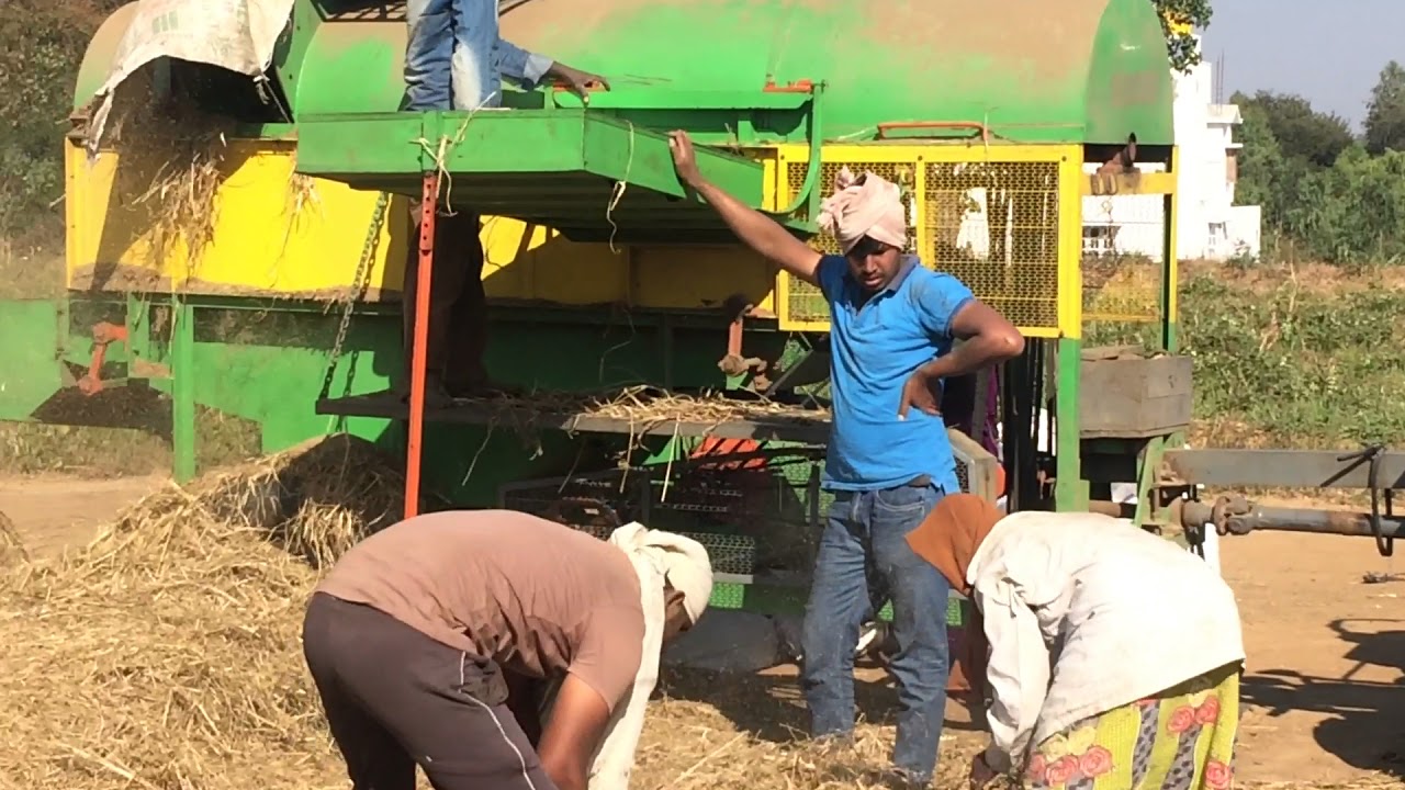 Trending method of separating ragi grains from the yeilded crop