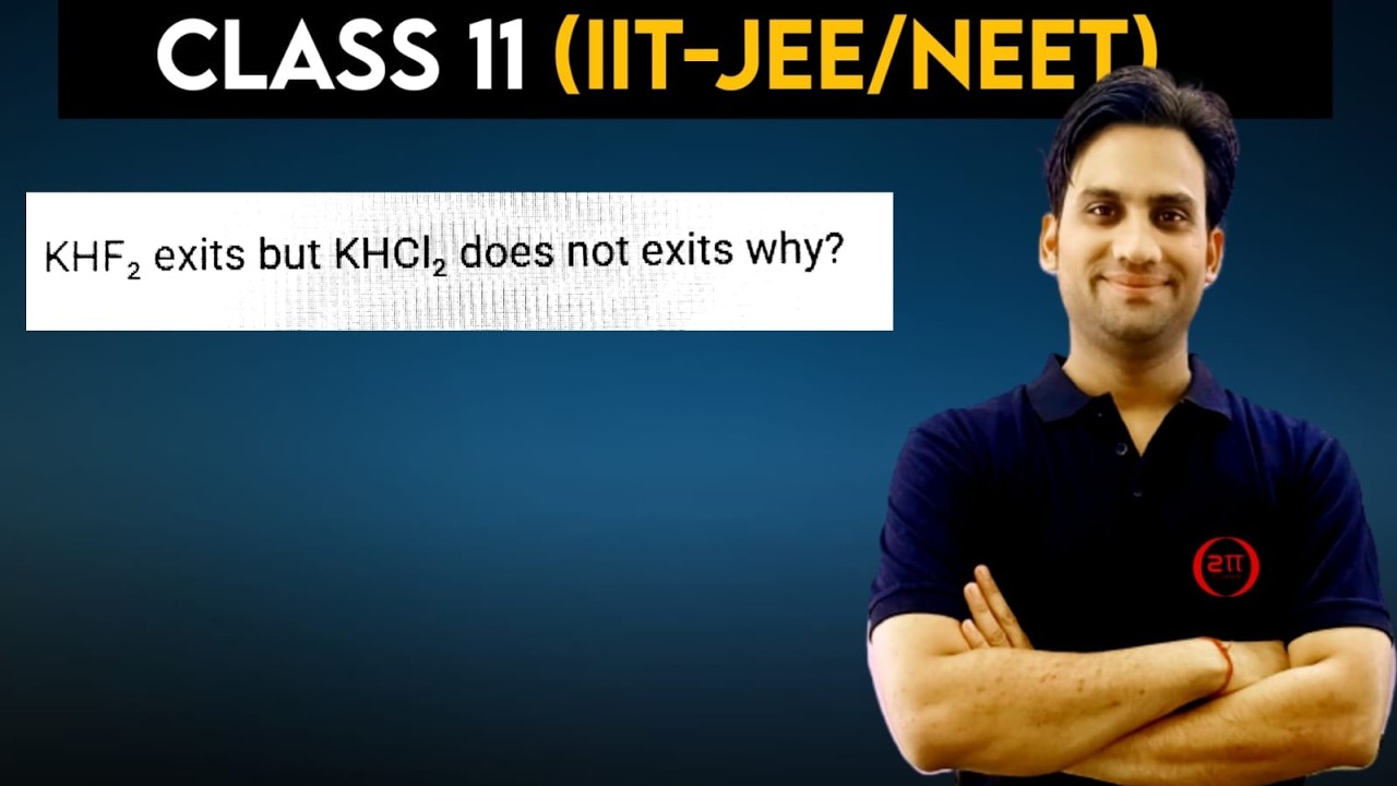 KHF₂ exits but KHCl₂ does not exits why?