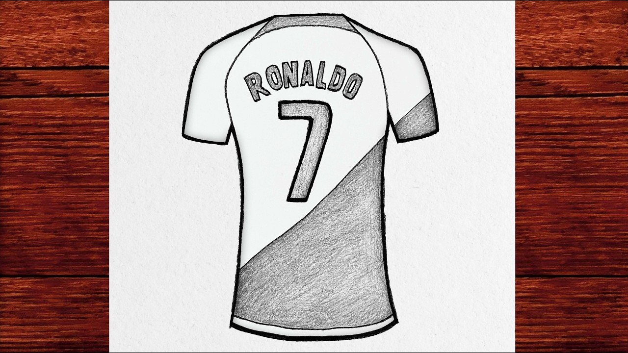 How to Draw Ronaldo Jersey 10 ⚽ Easy Step by Step Football Drawing Tutorial