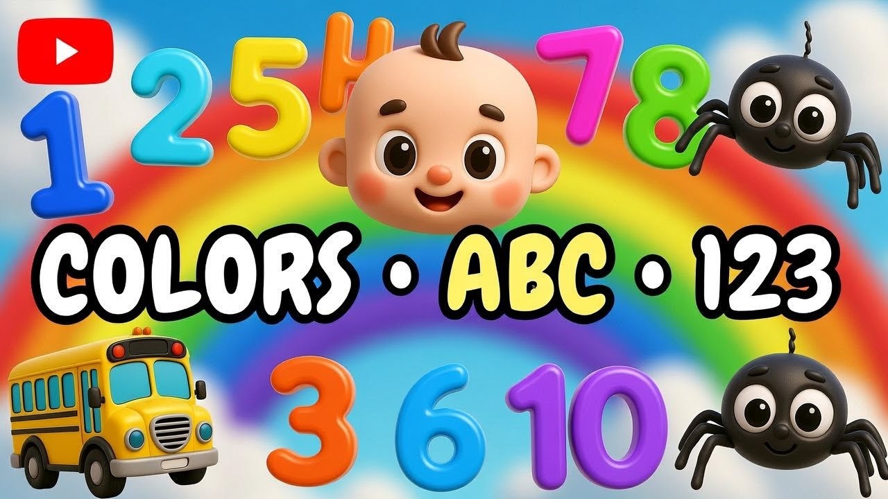 Learn Colors, ABC & Numbers 1–10 🌈🔤  Fun Nursery Rhymes & Learning Videos for Toddlers