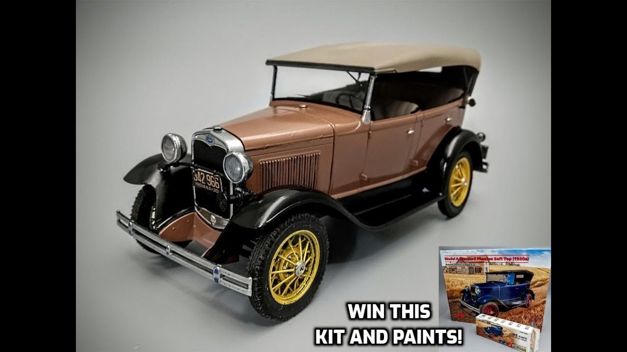 ALL NEW! 1930 Ford Model A 1/24 Scale Model Kit Build How To Assemble Paint Engine Frame ICM 24050