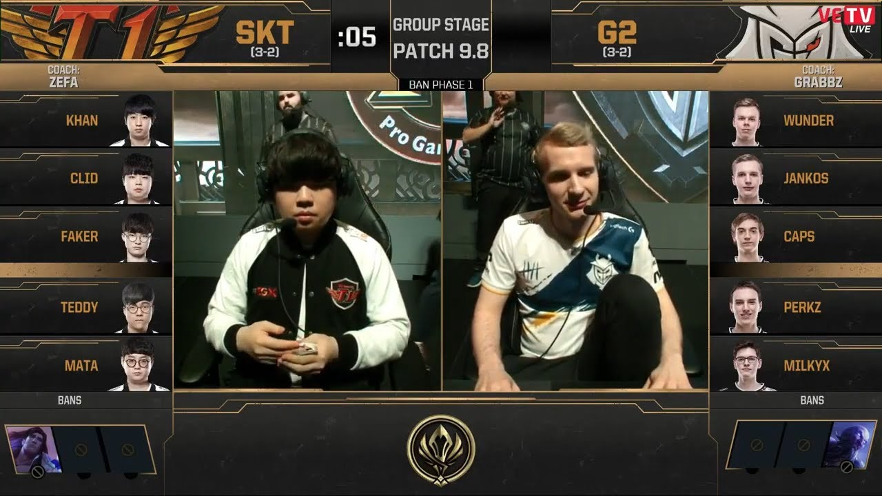 [12.05.2019] SKT vs G2 | Vòng Bảng - Ngày 3 | MSI 2019