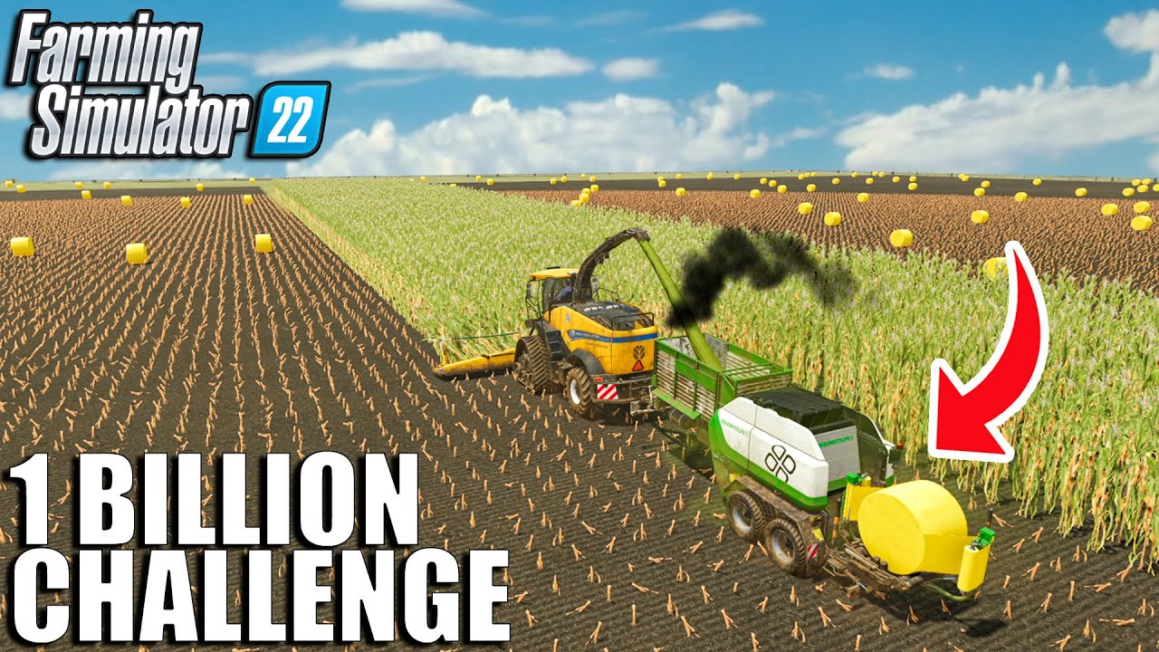 I made MILLIONS Using The MOST OVERPOWERED Silage Baler |1 BILLION Challenge | Farming Simulator 22