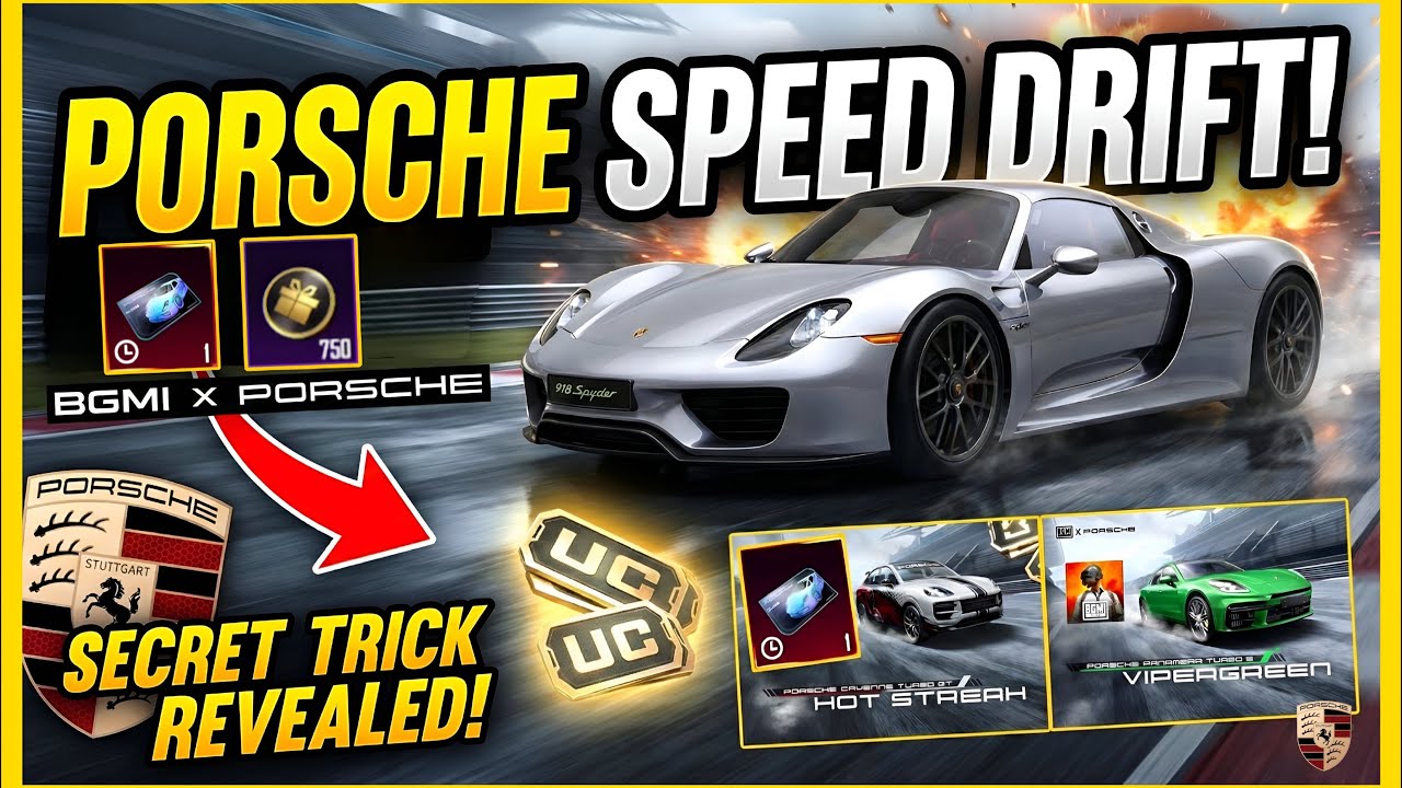 🔥BGMI PORSCHE SUPERCAR SPEED DRIFT CRATE OPENING / PRIME PLUS TRICK 