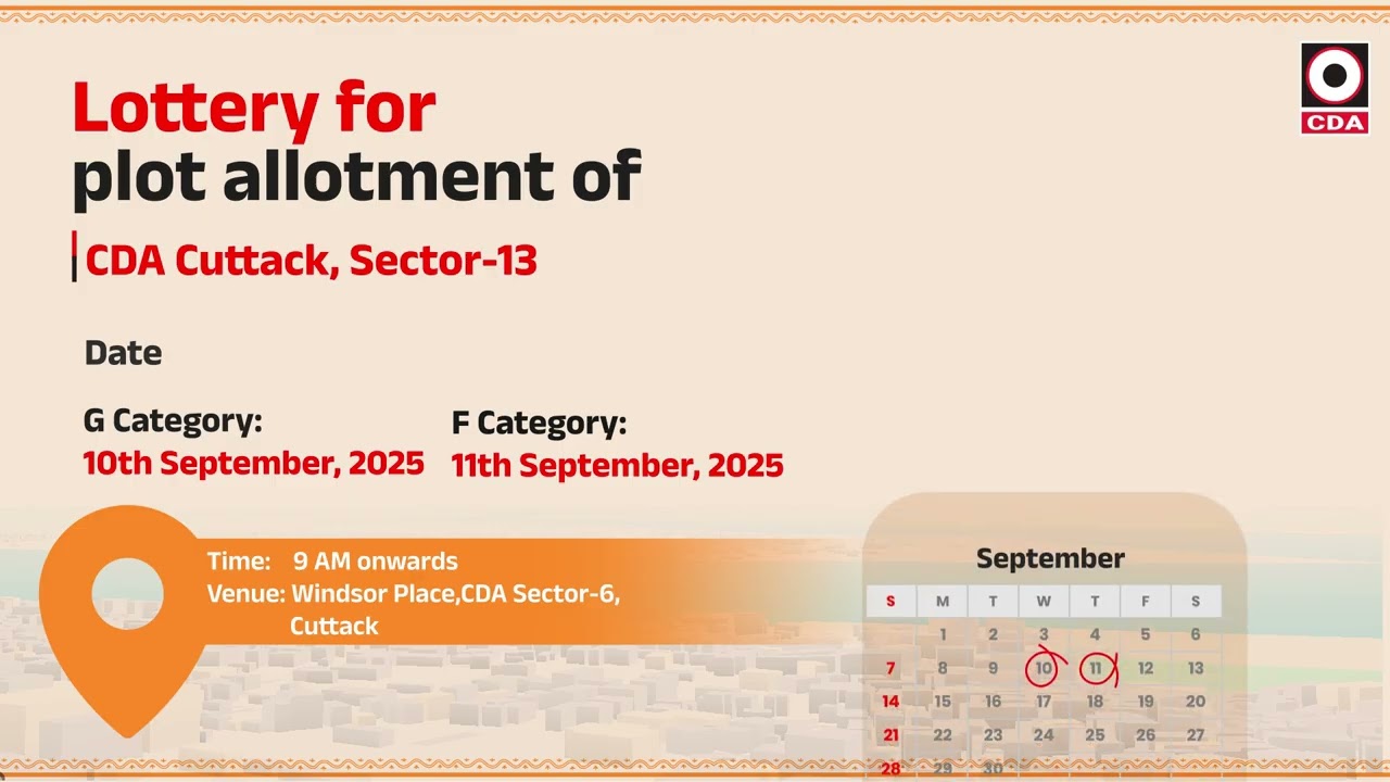Lottery Programme  for Allotment of Plots at CDA Sector-13