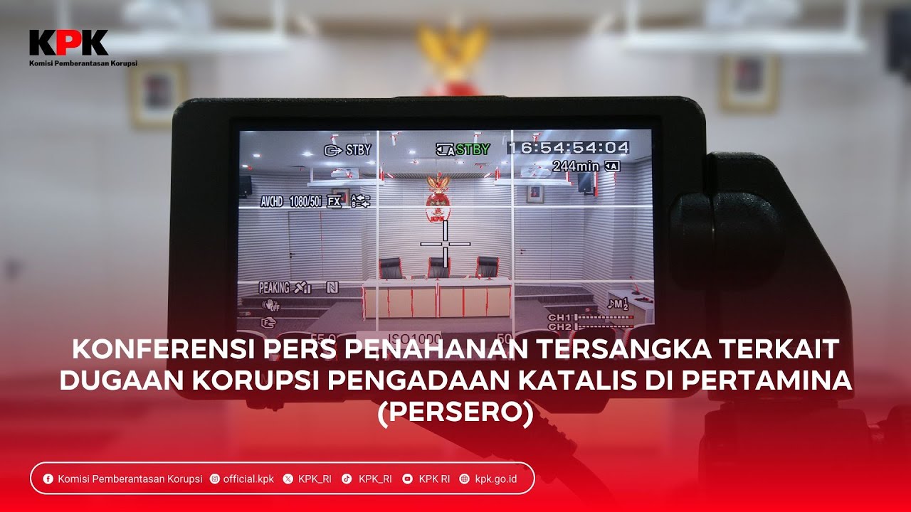 KONFERENSI PERS PENAHANAN TERSANGKA DUGAAN TPK PENGADAAN KATALIS DI PERTAMINA (PERSERO)