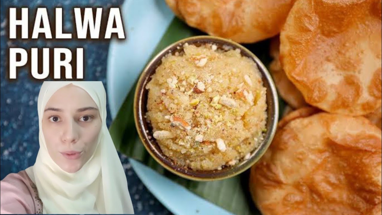Pakistani Breakfast Made By Algerian Girl. #Halwapuri #breakfast #desinashta
